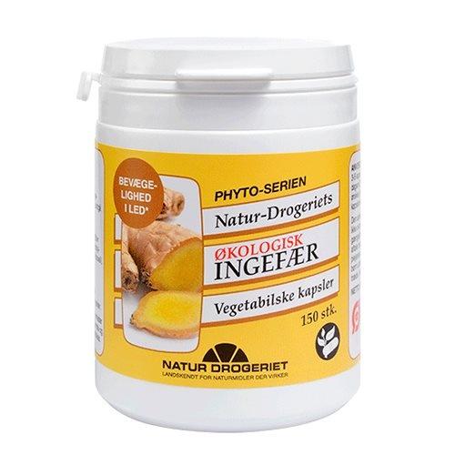 Økologiske Ingefær Kapsler fra Natur Drogeriet - 150 stk.
