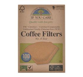 Ublegede Kaffefiltre No 4 - 100 Stk til Kaffeelskere