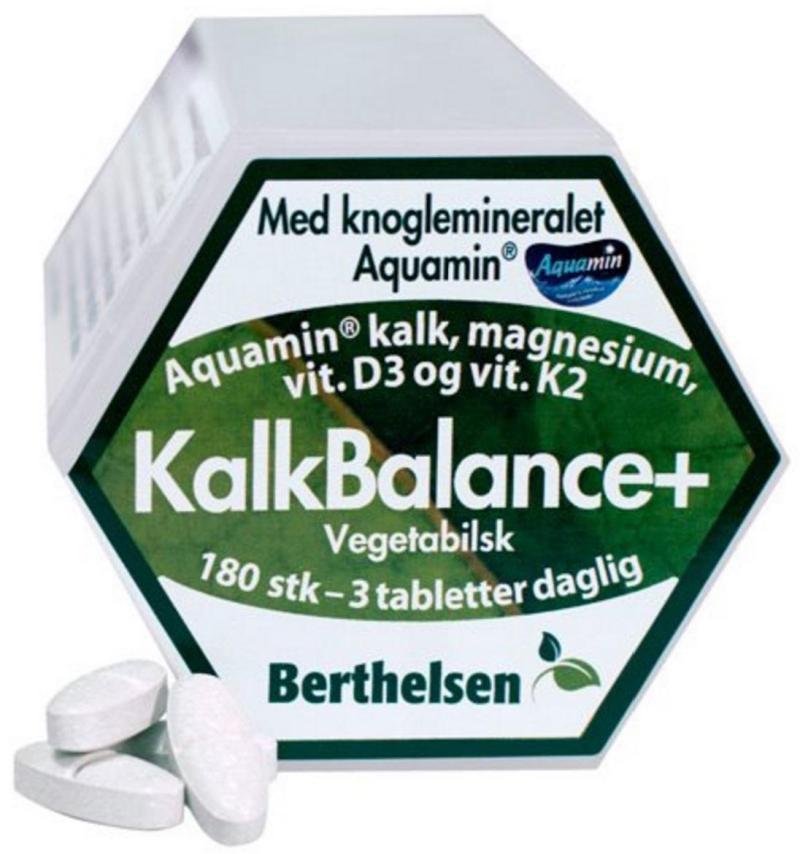 Berthelsen Kalkbalance - Vegetabilsk Calciumtilskud 180tab