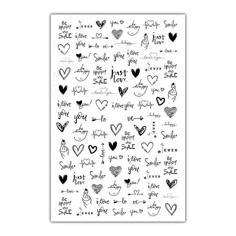 Valentinsdag Klistermærker til Negle - Kærlighedsmotiver