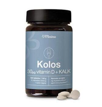 Mezina Kolos D Vitamin 30 Mcg - 180 tabletter på tilbud!