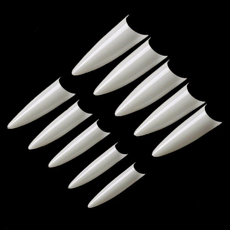 Lange Stiletto Negletipper    Natur   Clear Farver   Kunstige Negle