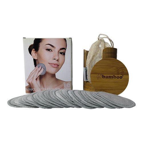 Go Bamboo Genanvendelige Makeupfjerner Pads - 16 Stk