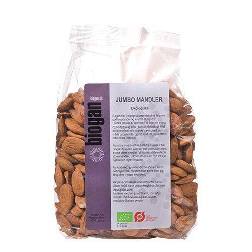 Økologiske Biogan Jumbo Mandler - 500 G fra Spanien