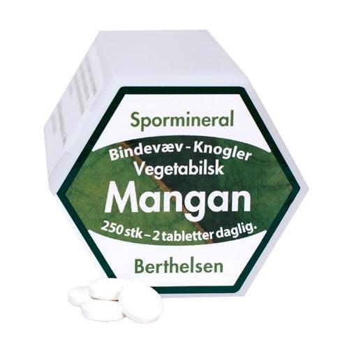 Berthelsen Mangan 250 tab - Vegetabilsk kosttilskud