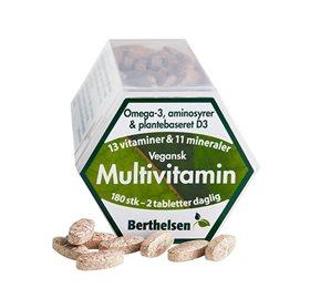 Berthelsen Vegansk Multivitamin 180 Tabletter - Sundhedstilbud