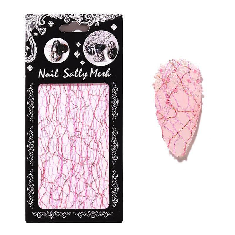 Neglekunst Mesh i Pink Guld - Få et flot design!