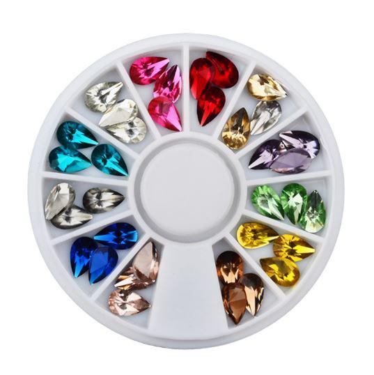 Dråbeformede Nail Art Sten - Perfekt til Negle Dekoration