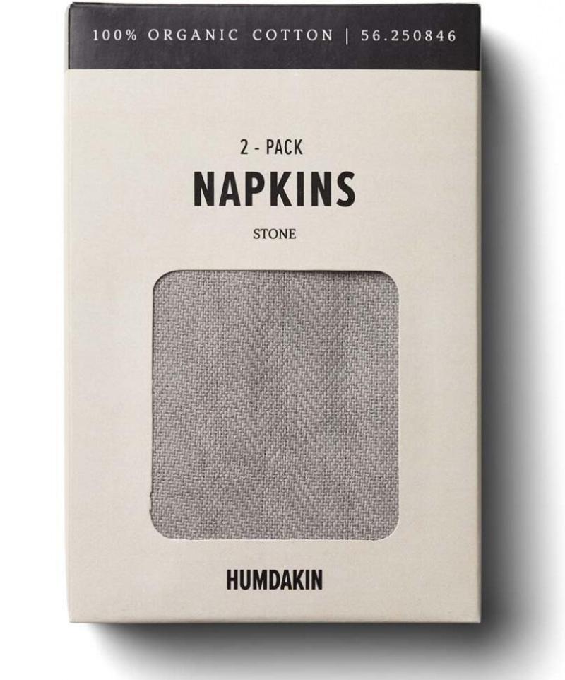 Humdakin Stofservietter 2 Pak Stone