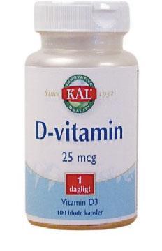 D Vitamin 25 Mcg - 100 Kapsler til Sundhed og Velvære