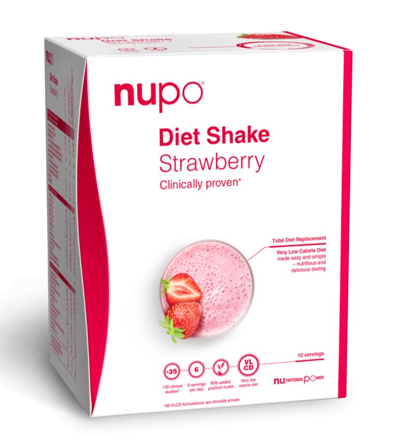 Nupo Diet Shake Jordbær 384g - Sundhedsvenlig Kur