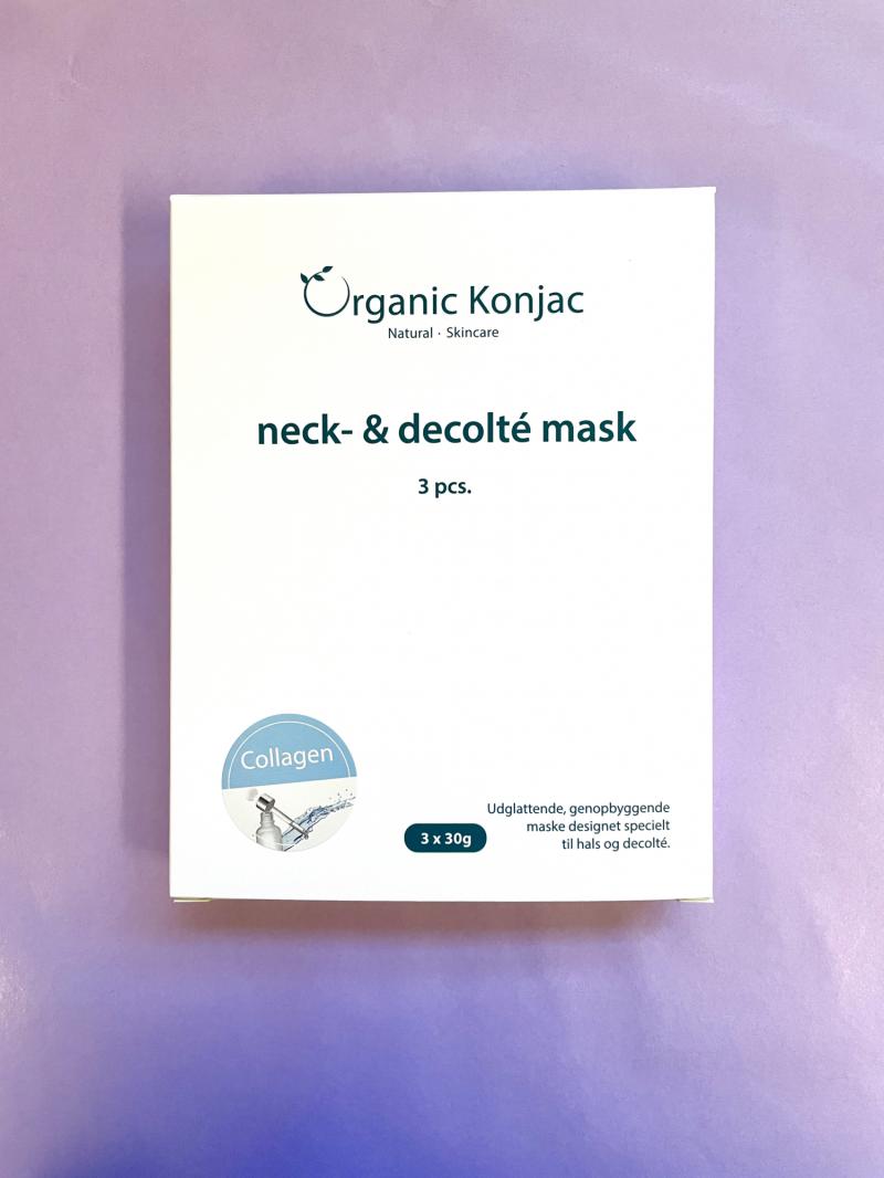 Økologisk Konjac Hals- og Decolté Maske med Kollagen