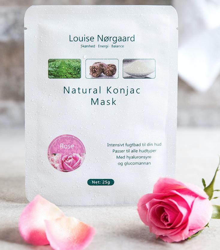 Økologisk Konjac Rose Maske - Skønhed til alle hudtyper