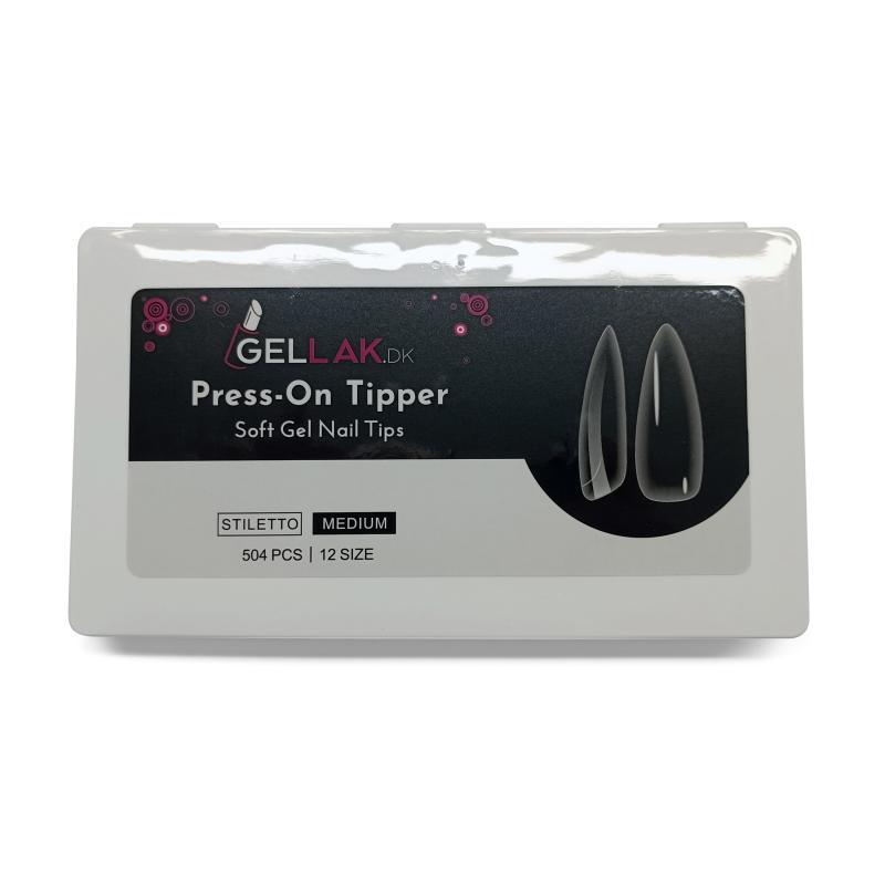Tryk På Tipper - Stiletto Medium - Bløde Gel Tips