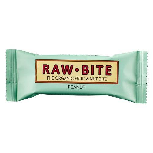 Rawbite Peanut Ø Frugt- og Nøddebar 50 g - Sund Snack