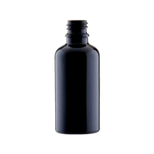 Sort Glasflaske 50 ml - Perfekt til Æteriske Olier