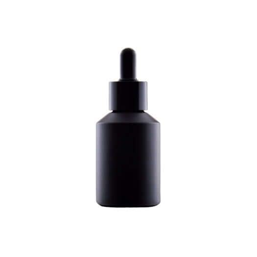 30 Ml Sort Glasflaske Med Pipettelåg - Ideel Til Skønhed