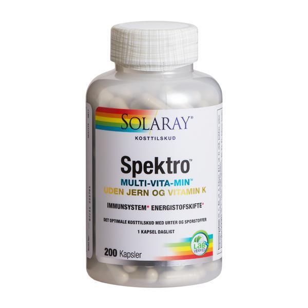 Spektro Multivitamin U - Jern og K, 200 kapsler