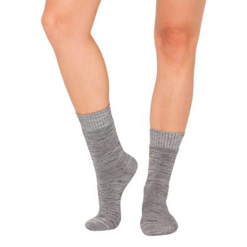 Boody Dame Strømper i Grå - Komfortabel Crew Boot Sock