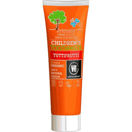 Urtekram Børnetandpasta M  Tuttifrutti  Bull  75 Ml