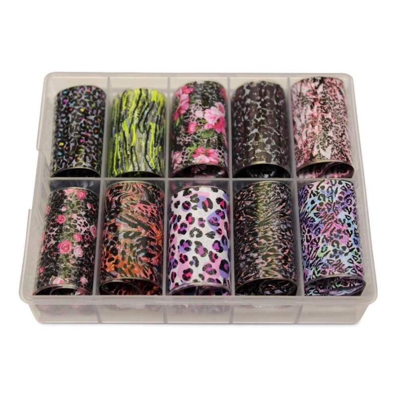 Neglefolie med Blandet Motiv til Nail Art - No 16