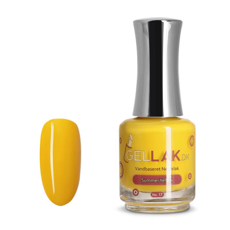 Gul Vandbaseret Neglelak - Summer Yellow 15 ml