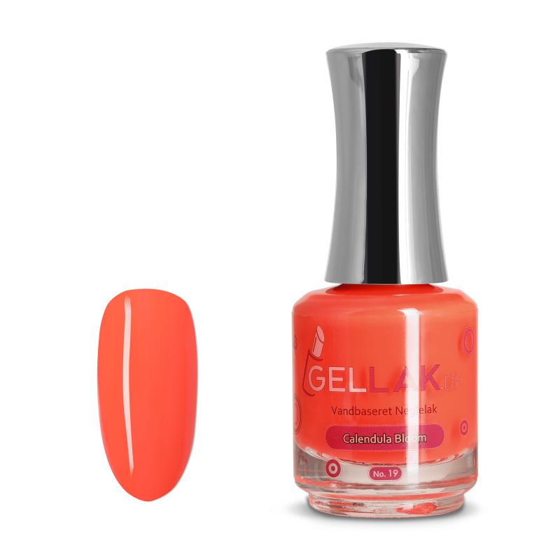 Orange Vandbaseret Neglelak    Quot Calendula Bloom Quot  No  19   Gellak Dk
