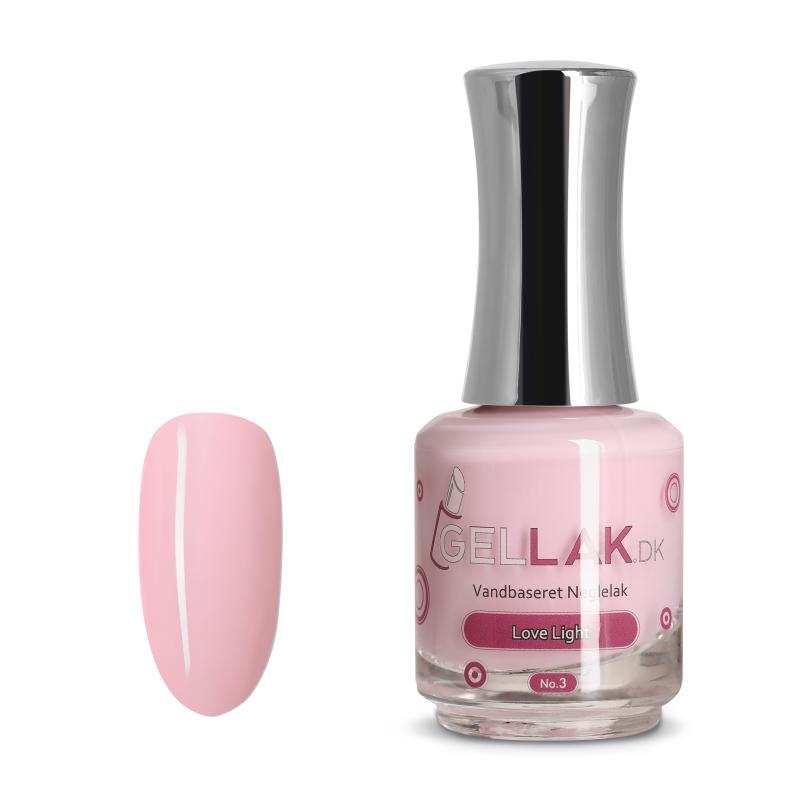 Lyserød Vandbaseret Neglelak    Quot Love Light Quot  No  3   15 Ml   Gellak Dk
