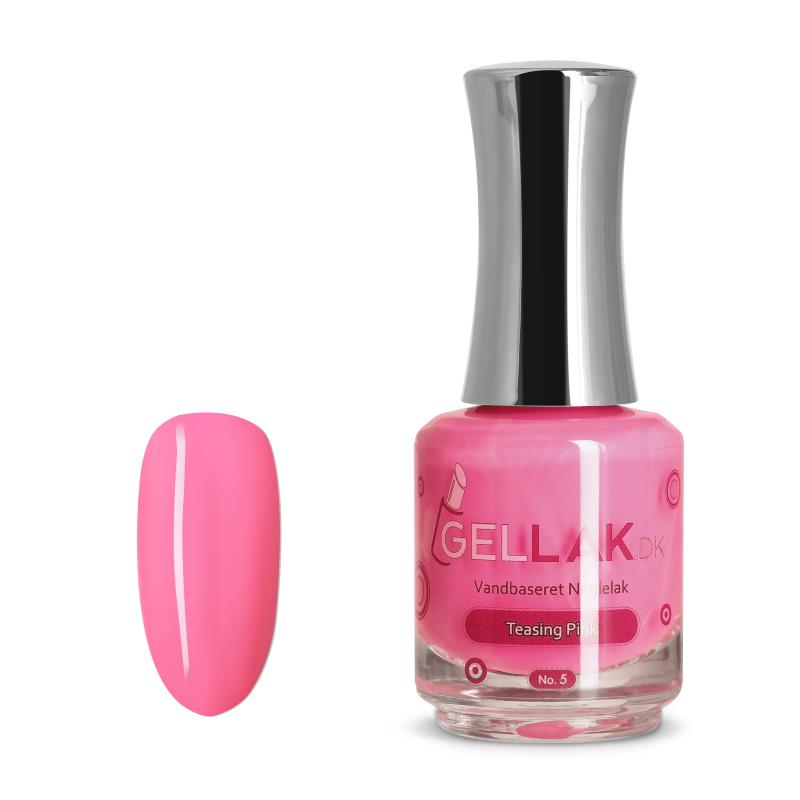 Pink Vandbaseret Neglelak - Teasing Pink, 15 ml