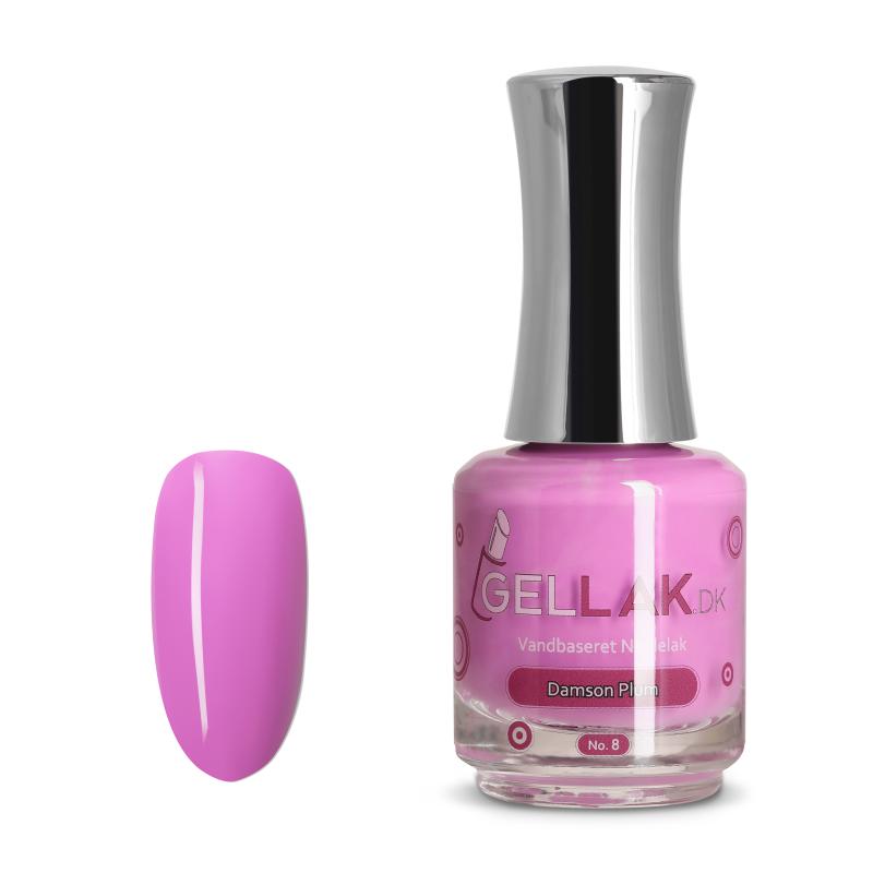Pink Vandbaseret Neglelak    Quot Damson Plum Quot  No  8   15 Ml   Gellak Dk