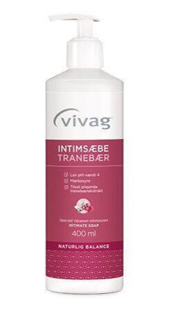 Vivag Intimsæbe med Tranebær 400ml - Intim Velvære