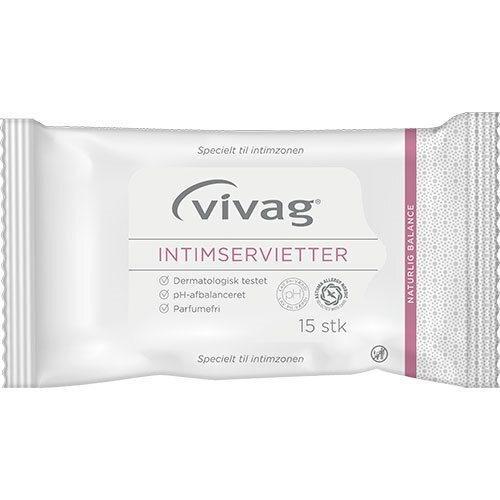 Vivag Intimservietter 15 stk - Skånsom pleje til intimzonen