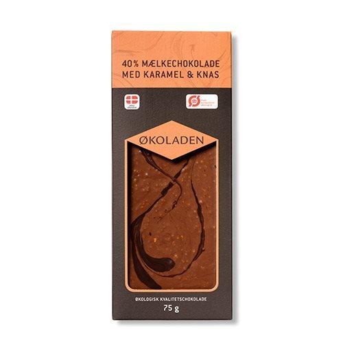 økoladen Chokolade Mælk Karamel Knas ø 75g
