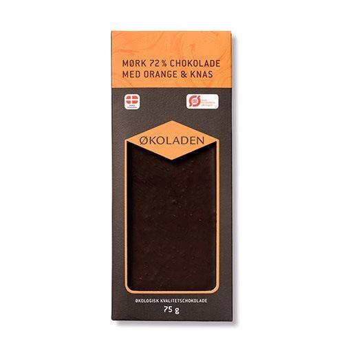 økoladen Chokolade Mørk Orange Knas ø 75g