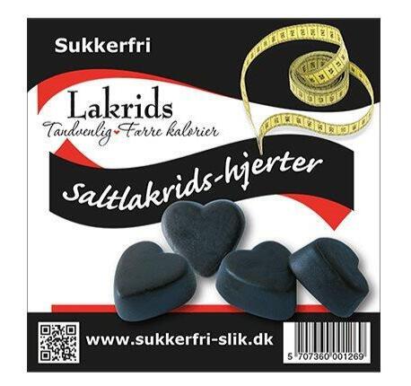 Lakridshjerter  Saltede  Sukkerfri  90g