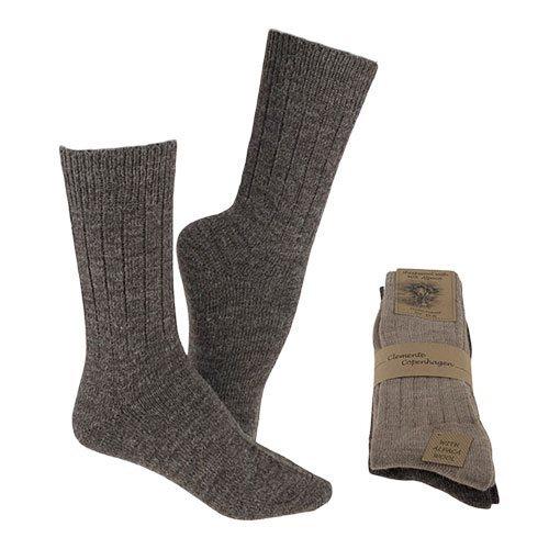 Clemente Strømper Brun Beige Str 35 38 2 Pak Alpaka Strømper Tynde