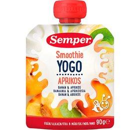 Yogo Smoothie Med Banan Og Abrikos Fra 6 Mdr  90g