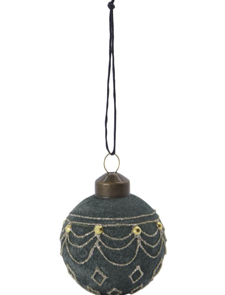 House Doctor Ornament Hdvelour Støvet Grøn