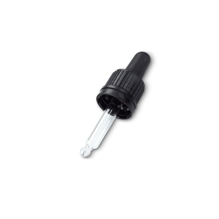 Sort Låg Med Pipette 51 Mm    5 Ml    Din 18
