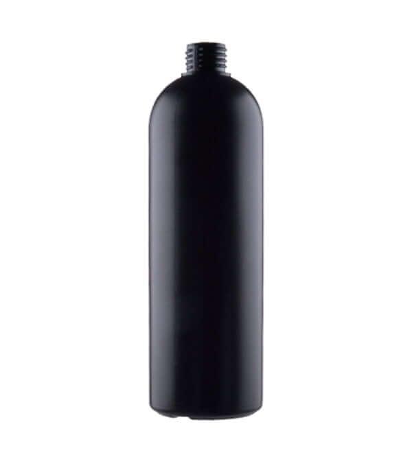 500 Ml  Mat Sort Plastflaske   Høj   Hdpe   24 410