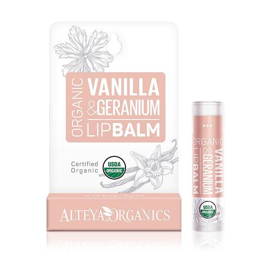 Alteya Organics Lipbalm Vanilla Geranium 4 5g