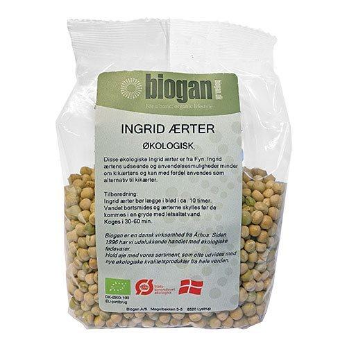 Biogan Ingrid ærter ø 500g