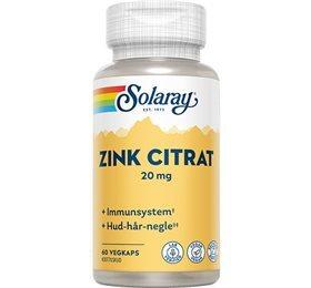 Solaray Zink Citrat 20 Mg 60kap