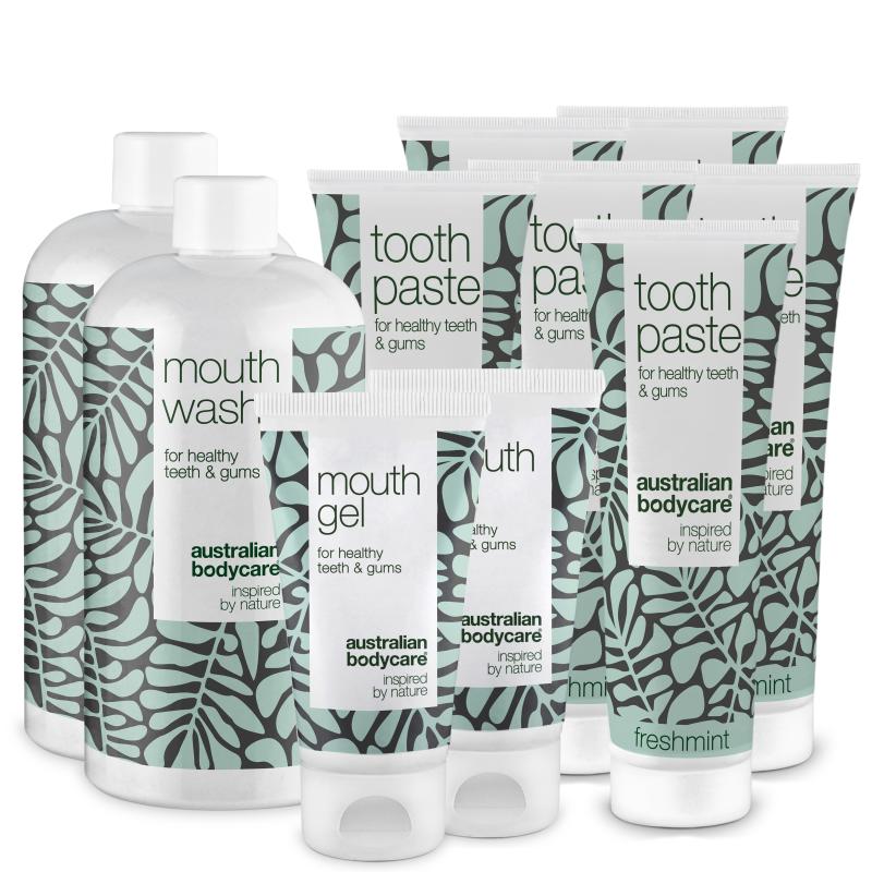 Xl Mundpakken Med Tea Tree Oil Mundprodukter ?  10 Mundprodukter Til Pleje Ved Paradentose  Svamp Og Blødende Tandkød