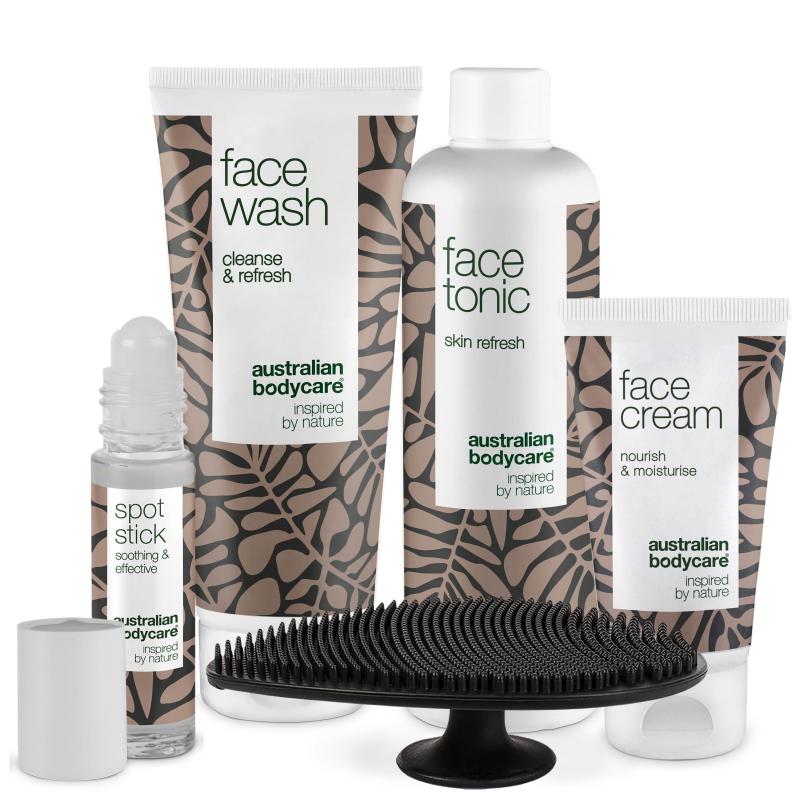 Ansigtspakke Med Face Scrubber ?  5 Pak Til Daglig Rens Af Uren Hud Med Bumser