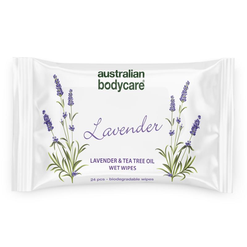Vådservietter Med Lavendel   Tea Tree Oil 24 Stk  ?  Til Rens Og Fugtpleje Af Ansigt Og Krop   1 Stk