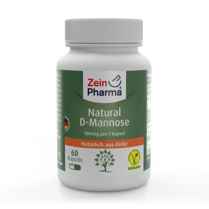 Zein Pharma Natural D Mannose 500 Mg 160 Vegetabilske Kapsler