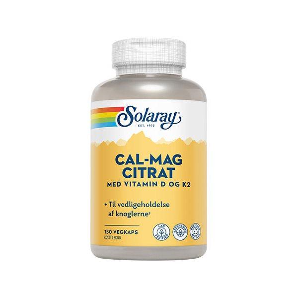Solaray Cal Mag Citrat M D Og K2 Vitamin 150 Kaps