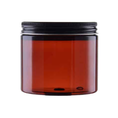 200 Ml  Brun Pet Bøtte Med Sort Alu Låg