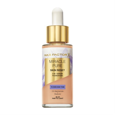 Max Factor Miracle Pure Skin Reset 2 In 1 Serum Foundation 30 40 Fair To Light 30 Ml